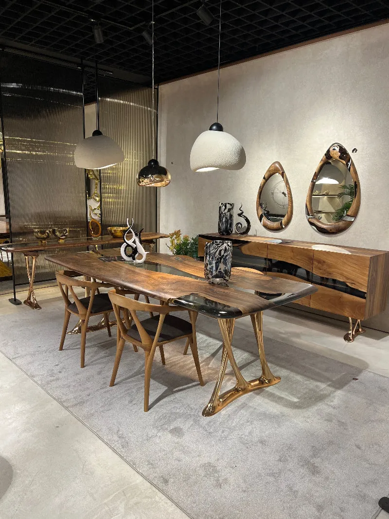 Custom Epoxy Resin Dining Room Table | Osso Dining Table