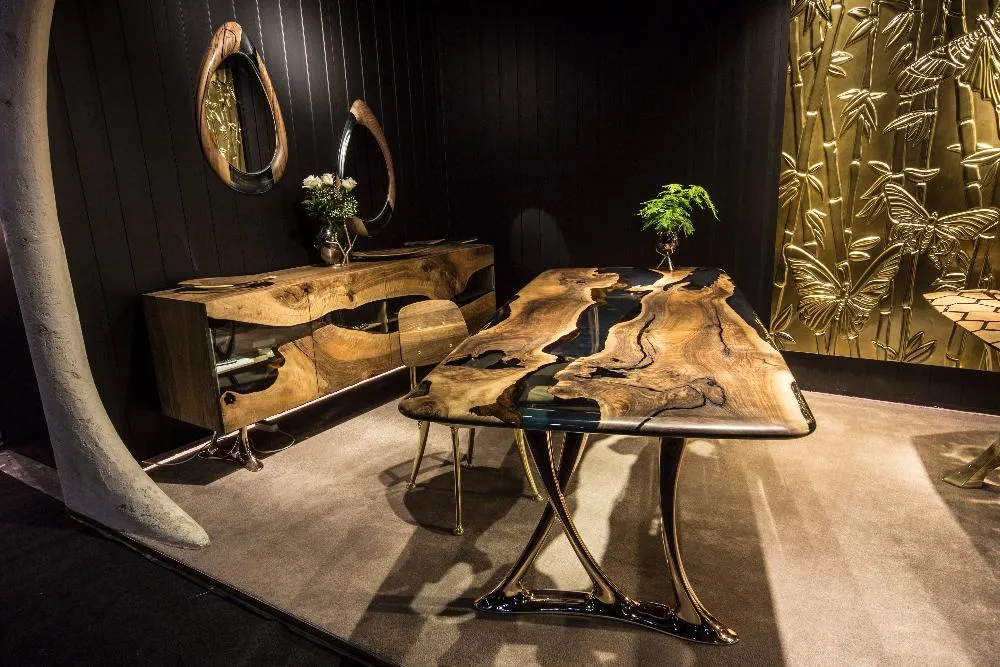 Custom Epoxy Resin Dining Room Table | Osso Dining Table