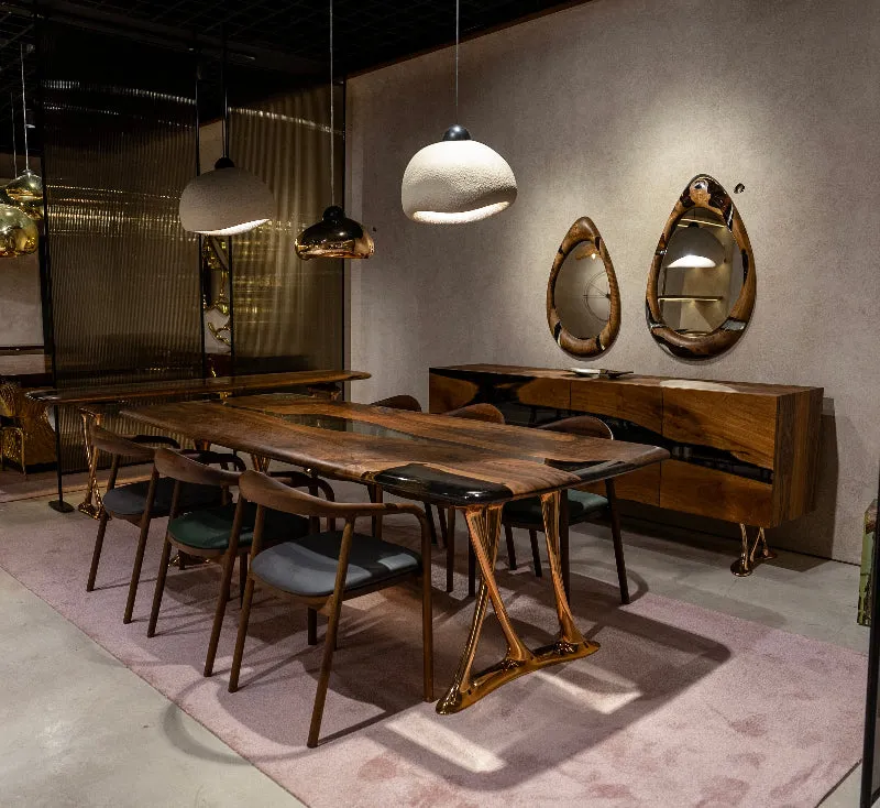 Custom Epoxy Resin Dining Room Table | Osso Dining Table