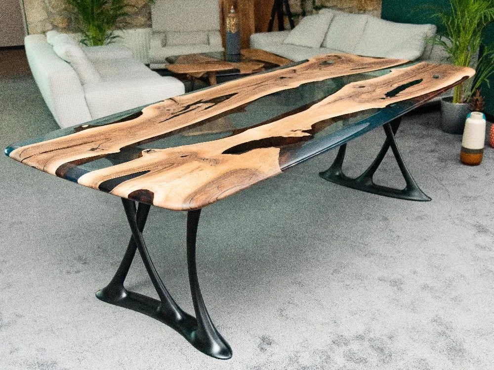 Custom Epoxy Resin Dining Room Table | Osso Dining Table