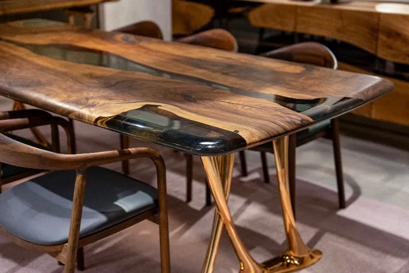 Custom Epoxy Resin Dining Room Table | Osso Dining Table