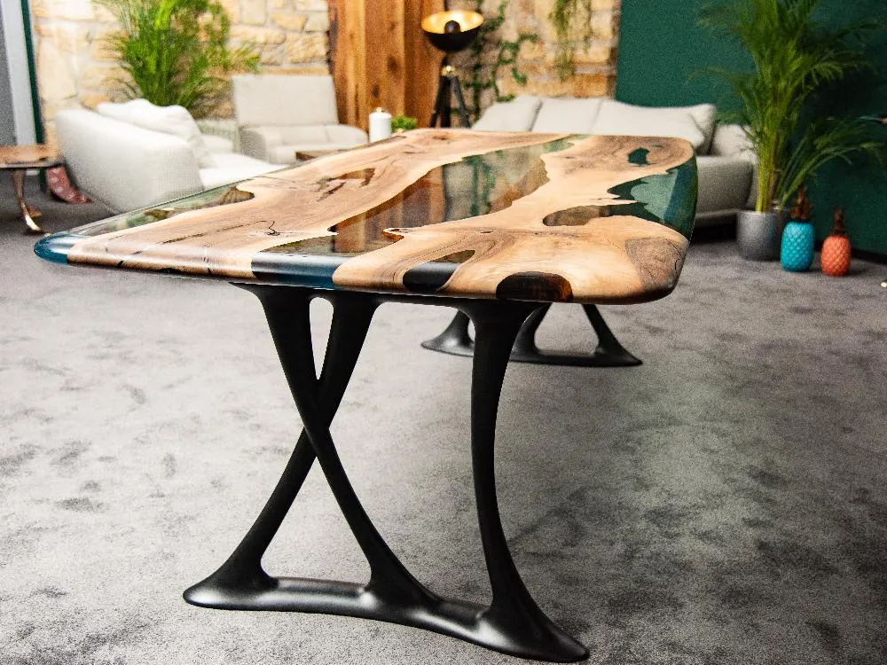 Custom Epoxy Resin Dining Room Table | Osso Dining Table