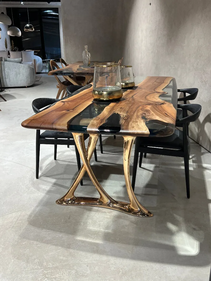 Custom Epoxy Resin Dining Room Table | Osso Dining Table