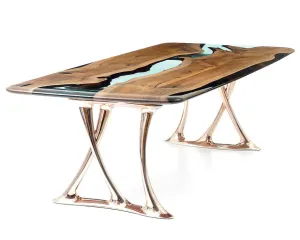 Custom Epoxy Resin Dining Room Table | Osso Dining Table
