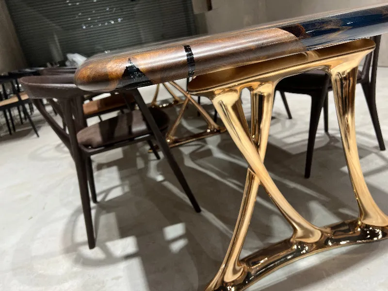 Custom Epoxy Resin Dining Room Table | Osso Dining Table