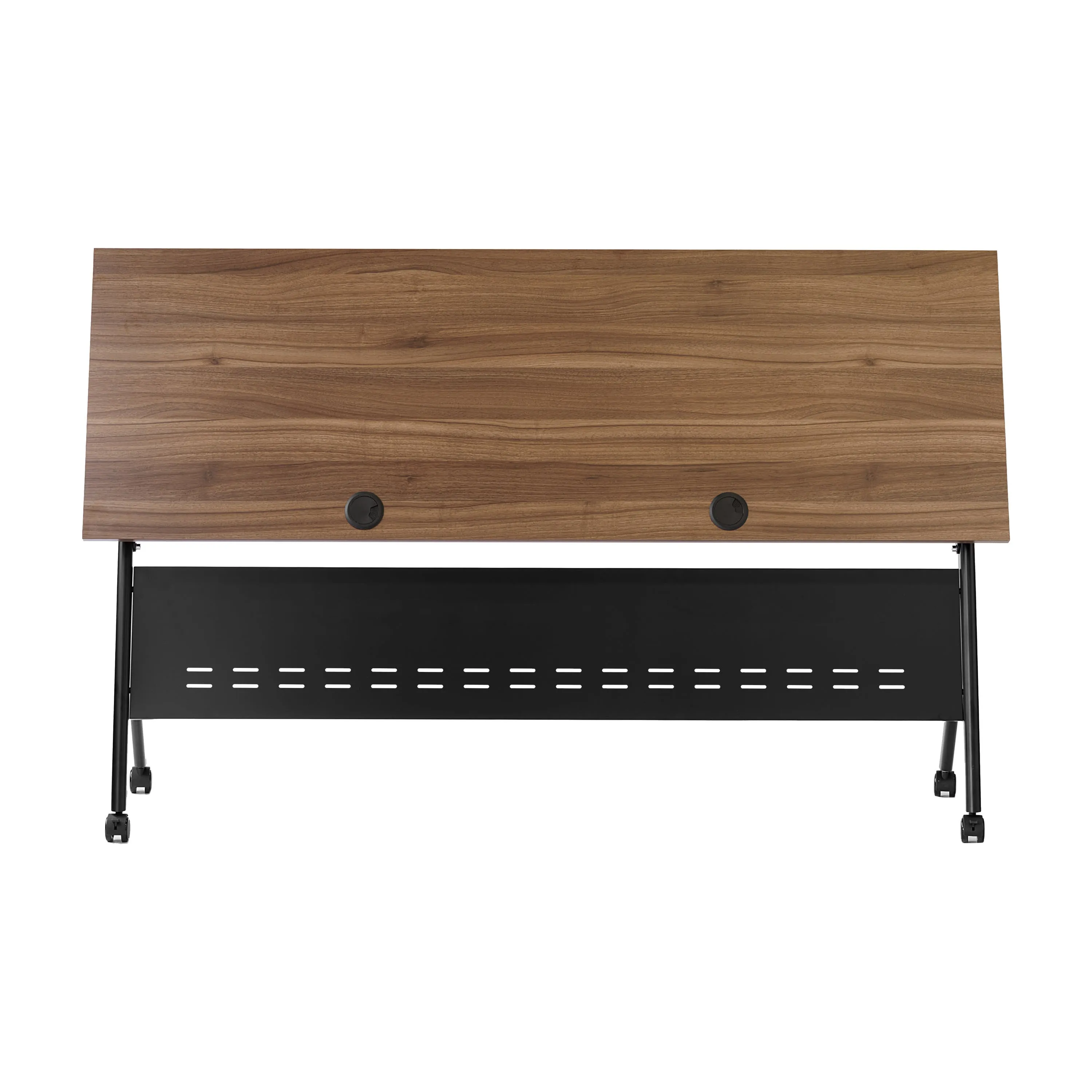 Davis Commercial Grade Heavy-Duty Nesting Flip Training Table with Y-Legs, Modesty Panel, Tabletop, and Frame