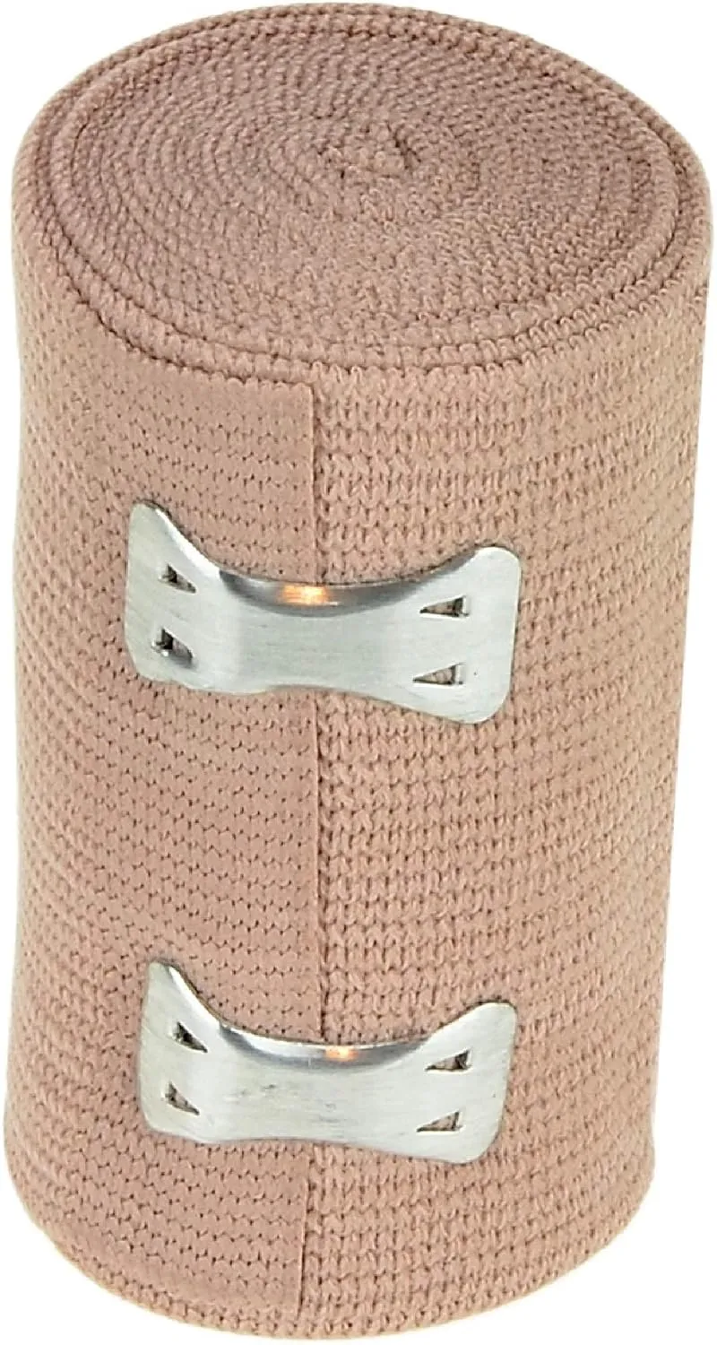 Dealmed 3" Elastic Bandage Wrap with Clip Closure – 50 Elastic Bandages, 4.5 Yards Stretched Compression Bandage Wrap, Wound Care Product for First Aid Kit and Medical Facilities