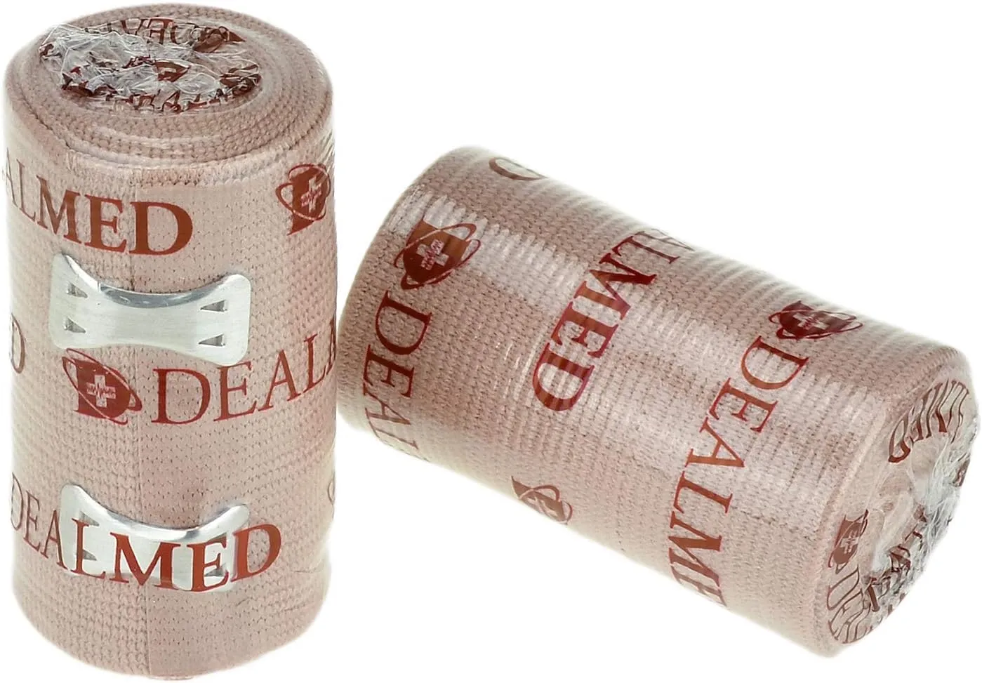 Dealmed 3" Elastic Bandage Wrap with Clip Closure – 50 Elastic Bandages, 4.5 Yards Stretched Compression Bandage Wrap, Wound Care Product for First Aid Kit and Medical Facilities