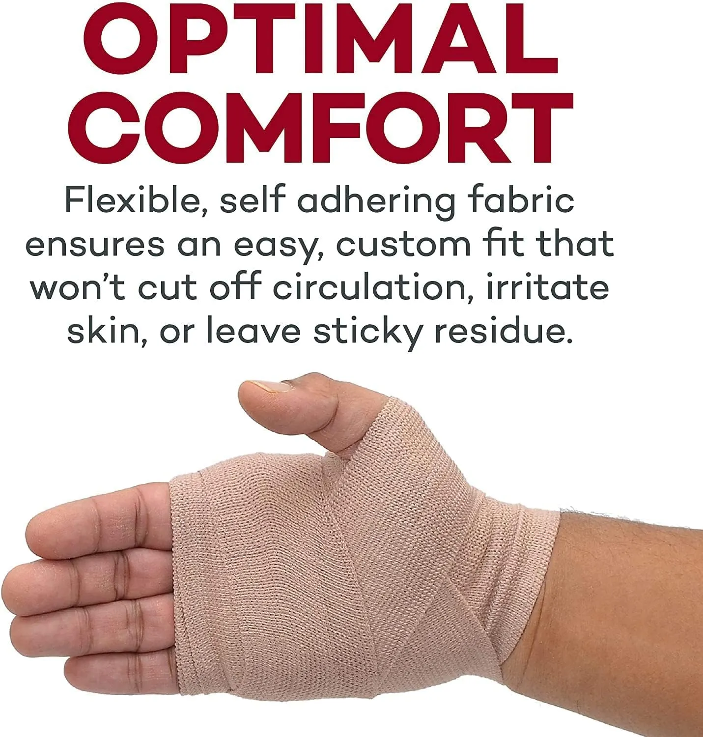 Dealmed 4" Elastic Bandage Wrap with Clip Closure – 50 Elastic Bandages, 4.5 Yards Stretched Compression Bandage Wrap, Wound Care Product for First Aid Kit and Medical Facilities