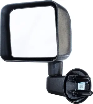 Dependable Direct Left Driver Side Textured Manual Operated Non-Heated Folding Mirror Compatible With Jeep Wrangler 2007-2016 - Parts Link # CH1320271