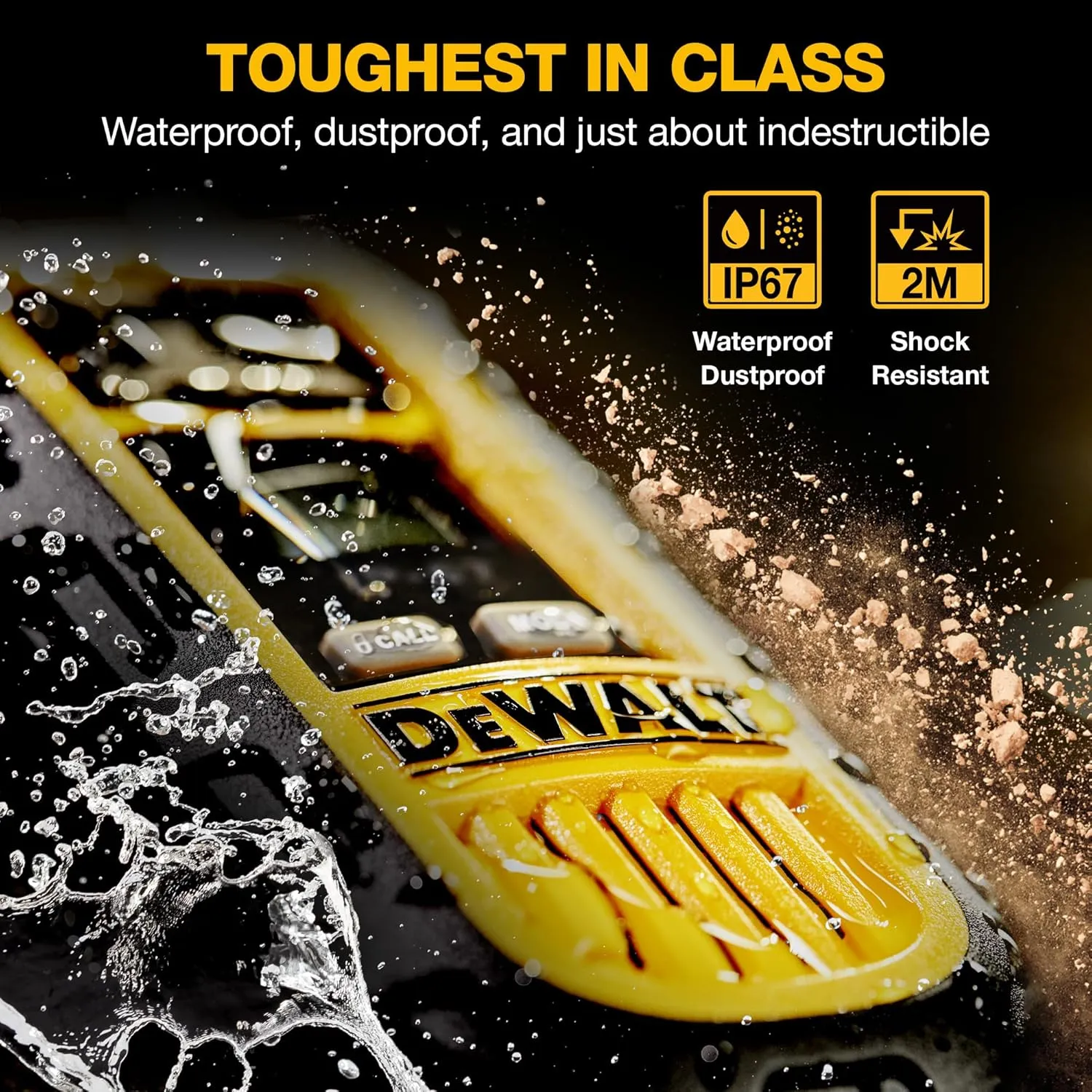 DEWALT DXFRS300 1 Watt Heavy Duty Walkie Talkies - Waterproof, Shock Resistant, Long Range & Rechargeable Two-Way Radio with VOX (2 Pack)