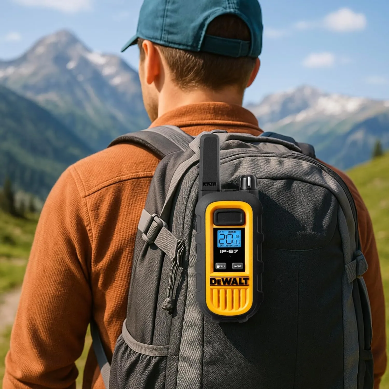 DEWALT DXFRS300 1 Watt Heavy Duty Walkie Talkies - Waterproof, Shock Resistant, Long Range & Rechargeable Two-Way Radio with VOX (2 Pack)
