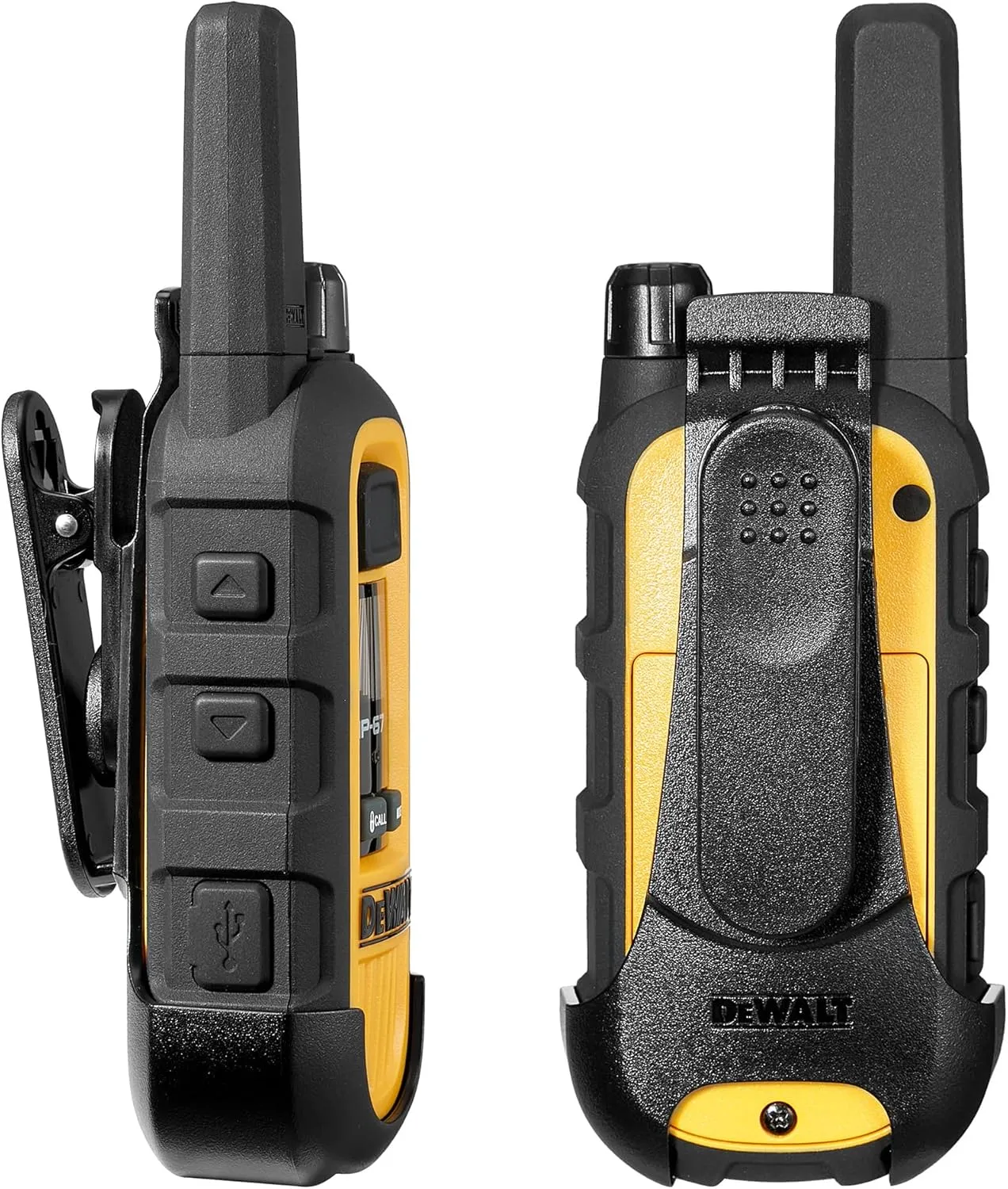 DEWALT DXFRS300 1 Watt Heavy Duty Walkie Talkies - Waterproof, Shock Resistant, Long Range & Rechargeable Two-Way Radio with VOX (2 Pack)