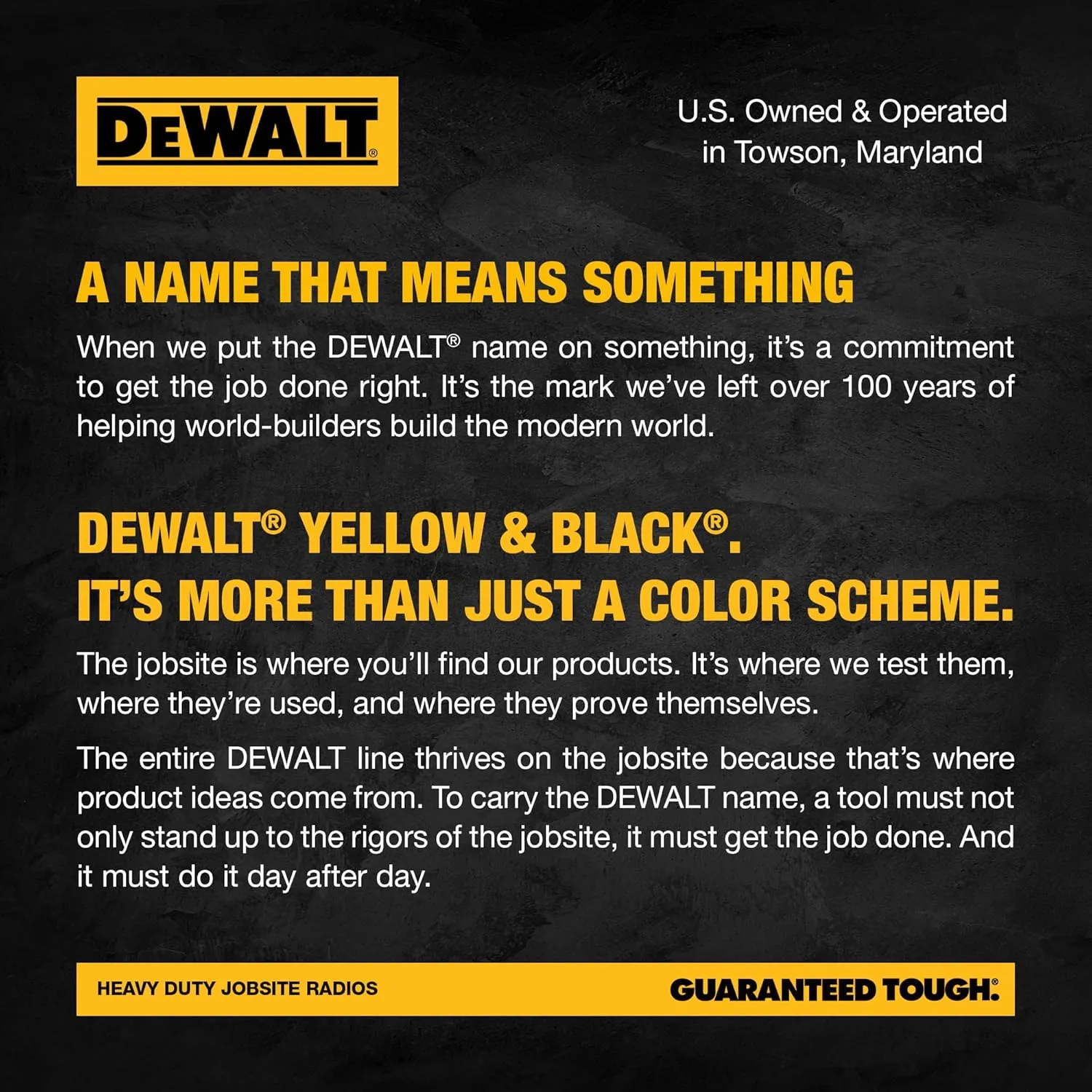DEWALT DXFRS300 1 Watt Heavy Duty Walkie Talkies - Waterproof, Shock Resistant, Long Range & Rechargeable Two-Way Radio with VOX (2 Pack)