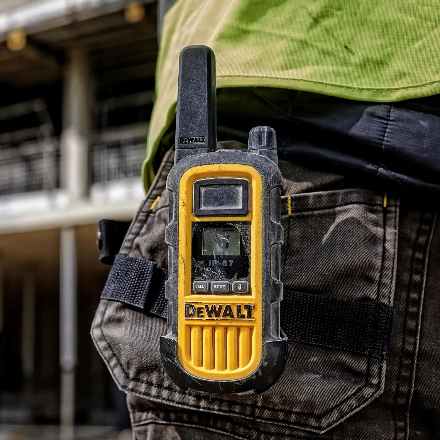 DEWALT DXFRS800 2 Watt Heavy Duty Walkie Talkies - Waterproof, Shock Resistant, Long Range & Rechargeable Two-Way Radio with VOX (2 Pack)