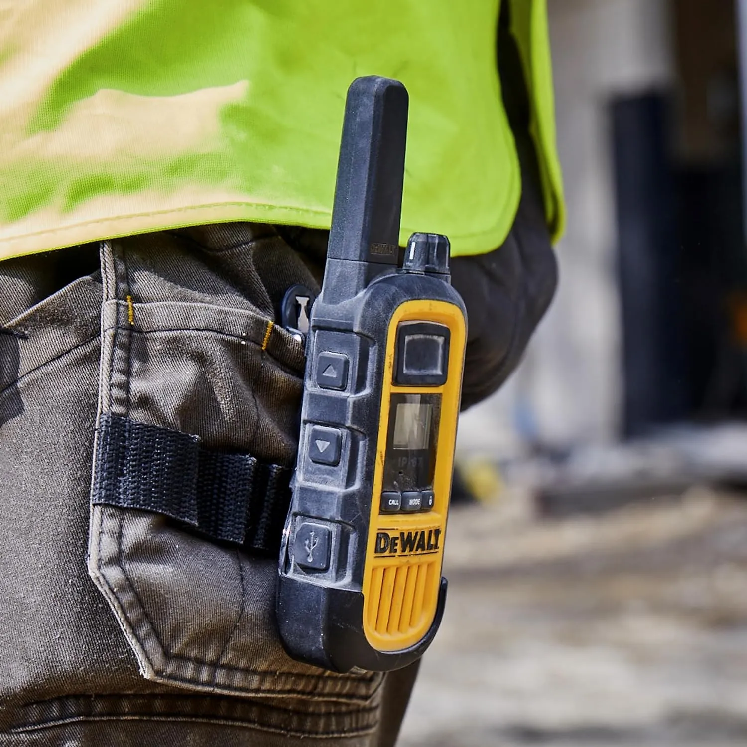 DEWALT DXFRS800 2 Watt Heavy Duty Walkie Talkies - Waterproof, Shock Resistant, Long Range & Rechargeable Two-Way Radio with VOX (2 Pack)