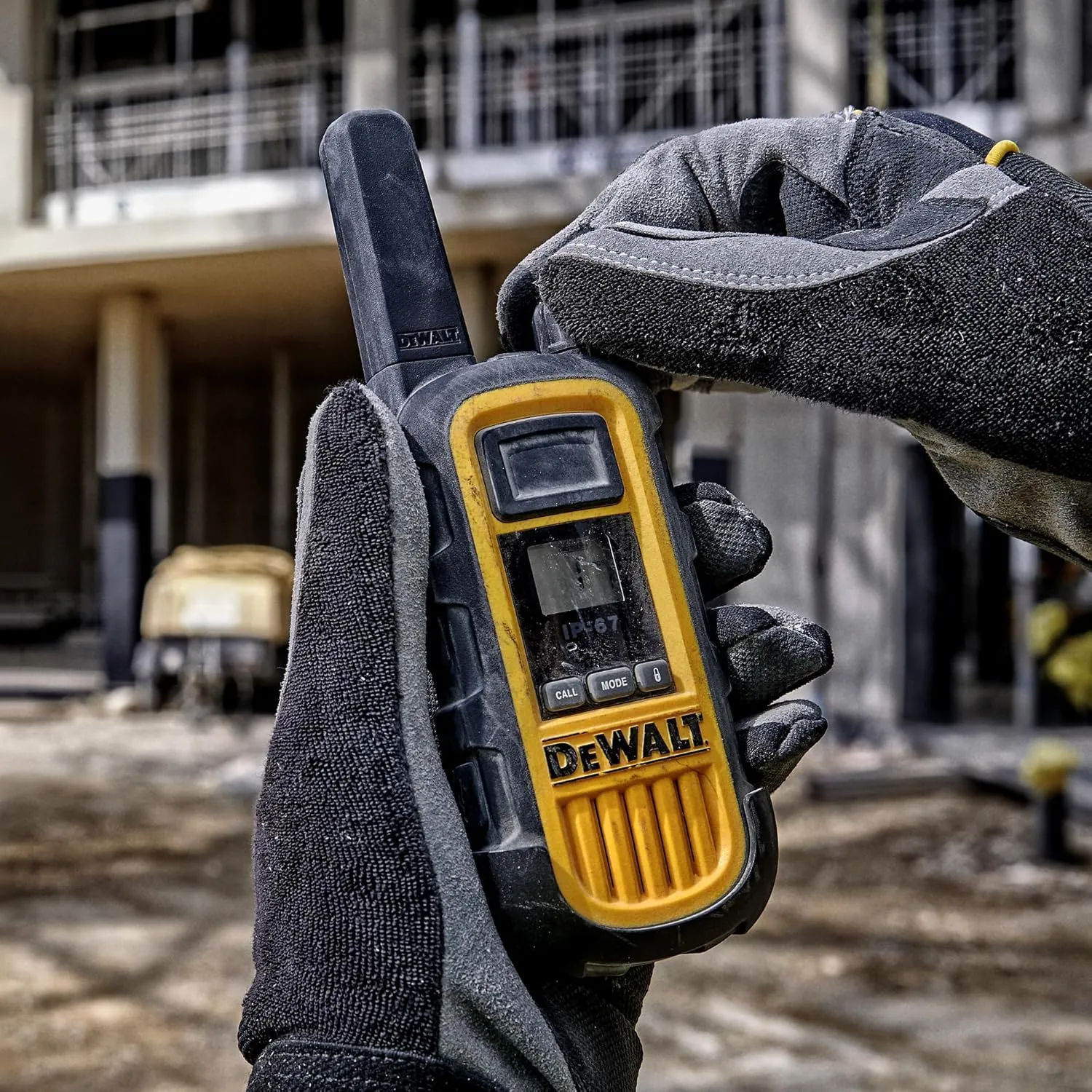 DEWALT DXFRS800 2 Watt Heavy Duty Walkie Talkies - Waterproof, Shock Resistant, Long Range & Rechargeable Two-Way Radio with VOX (2 Pack)