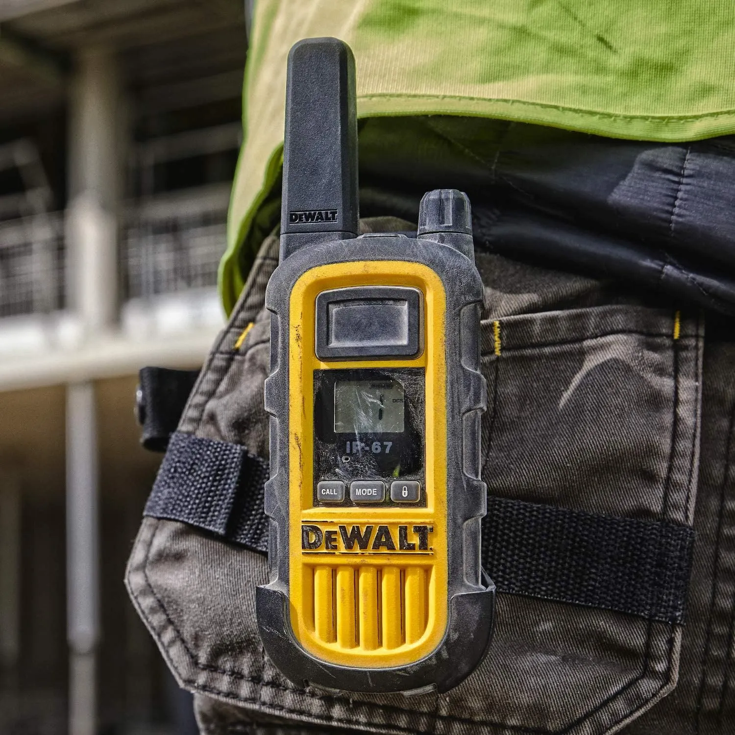 DEWALT DXFRS800 2 Watt Heavy Duty Walkie Talkies - Waterproof, Shock Resistant, Long Range & Rechargeable Two-Way Radio with VOX