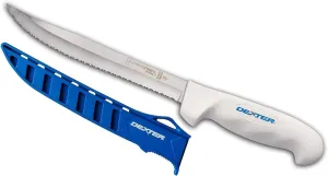 Dexter Outdoors 8" SOFGRIP Tiger Edge Scalloped Knife | Includes Edge Guard