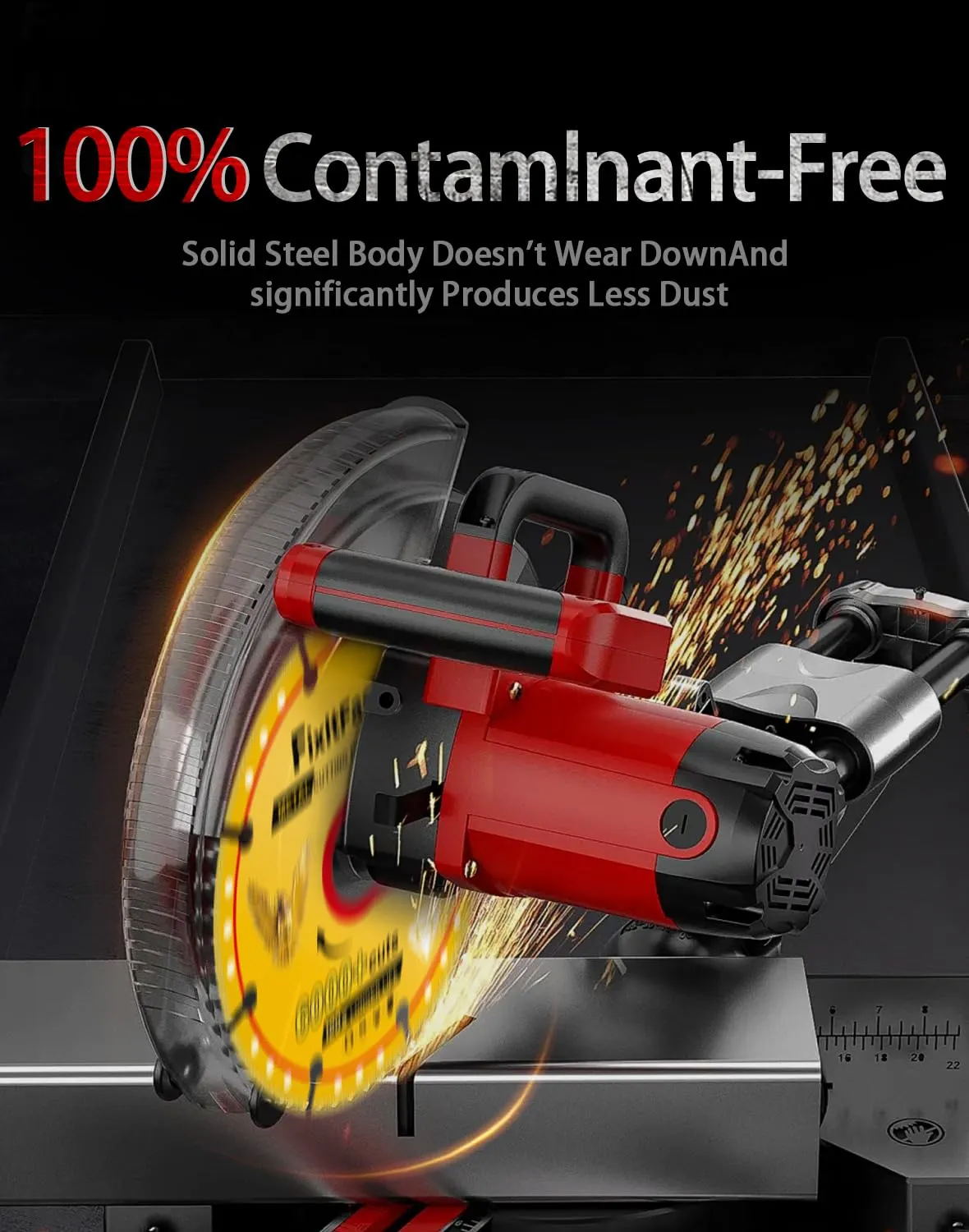 Diamond Cutting Wheel 4 1/2 x 7/8 Inch with 4/5" and 5/8" Washer,Cut Off Wheels 4 1 2 inch,4.5 Cut Off Wheel for Metal with 6000  Cuts on Rebar,Iron,INOX-3 Pack