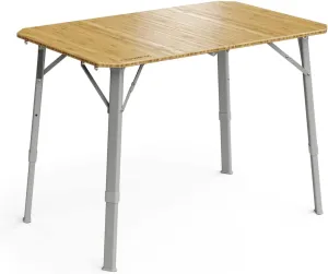 Dometic GO Compact Camp Table - Bamboo Table with Adjustable Height - Foldable and Portable | Carrying Case Sold Separately