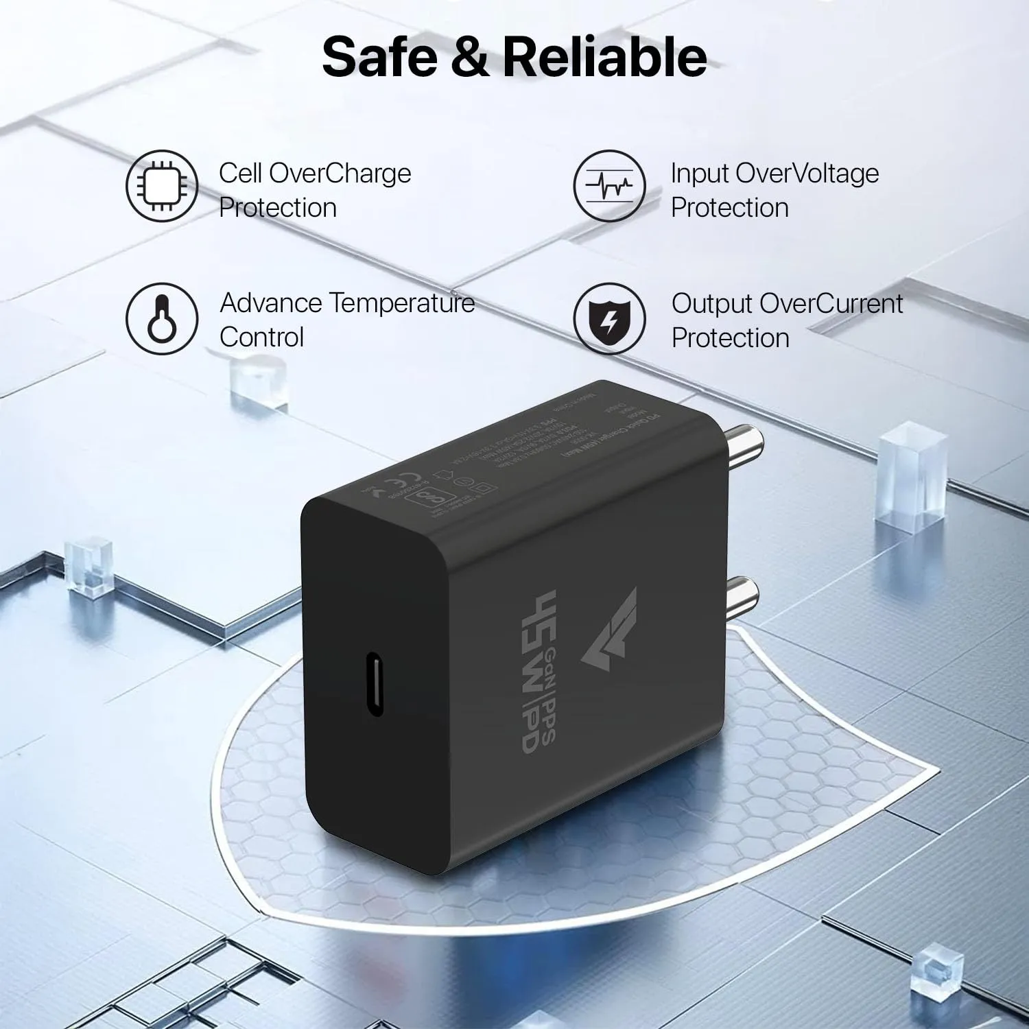 DR VAKU® ROGUE 45W PD GaN Charger Type C Adapter for iPhone 16/16 Plus/16 Pro/16 Pro Max, 15/14/13/12 Series, Samsung & All Android Devices USB-C Fast Charger