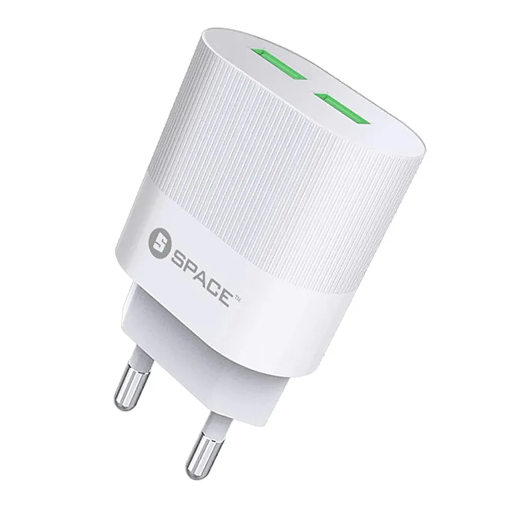 Dual Port Usb Charger 2.4A WC -116 - White