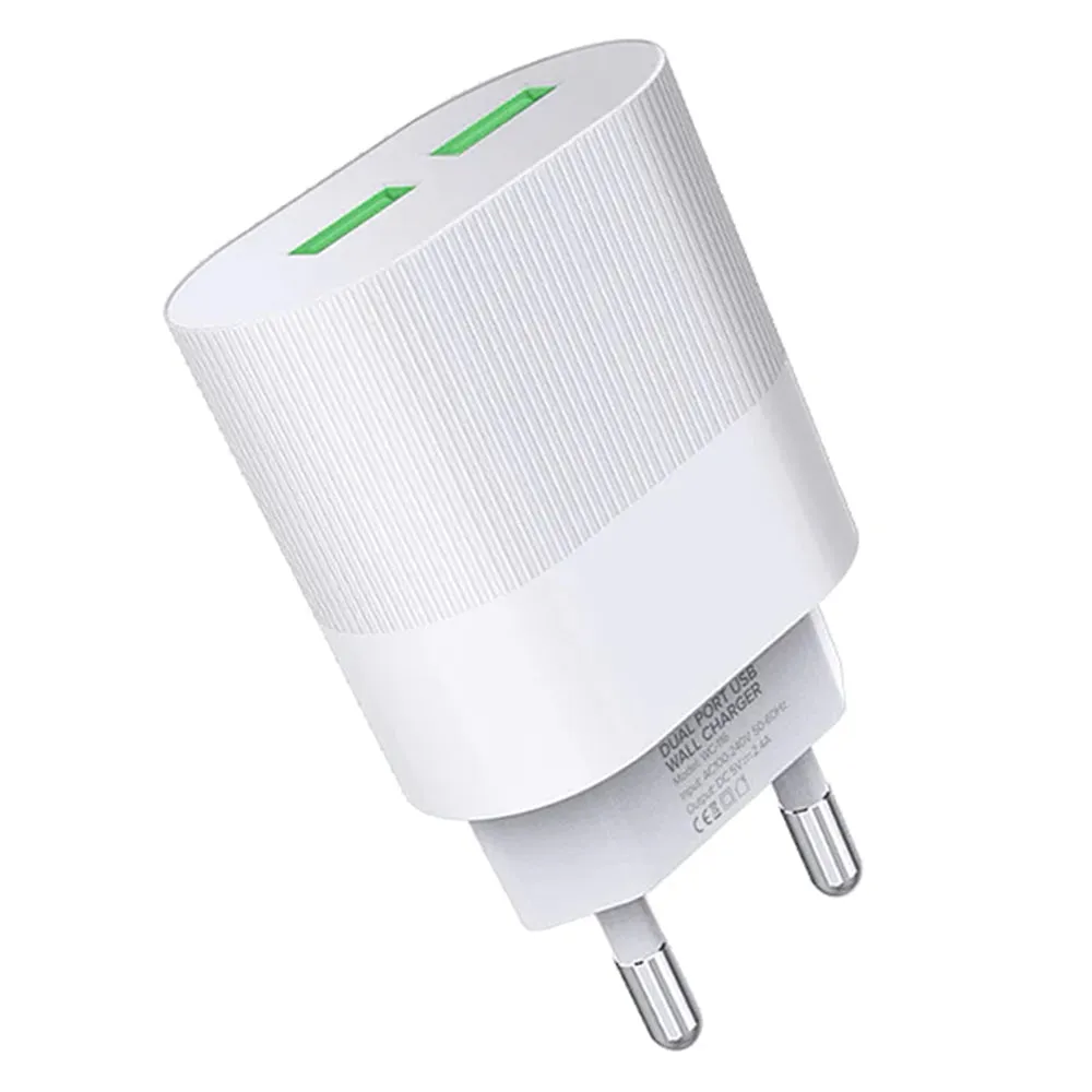 Dual Port Usb Charger 2.4A WC -116 - White