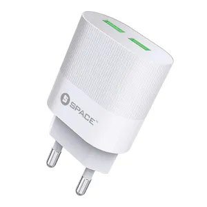 Dual Port Usb Charger 2.4A WC -116 - White
