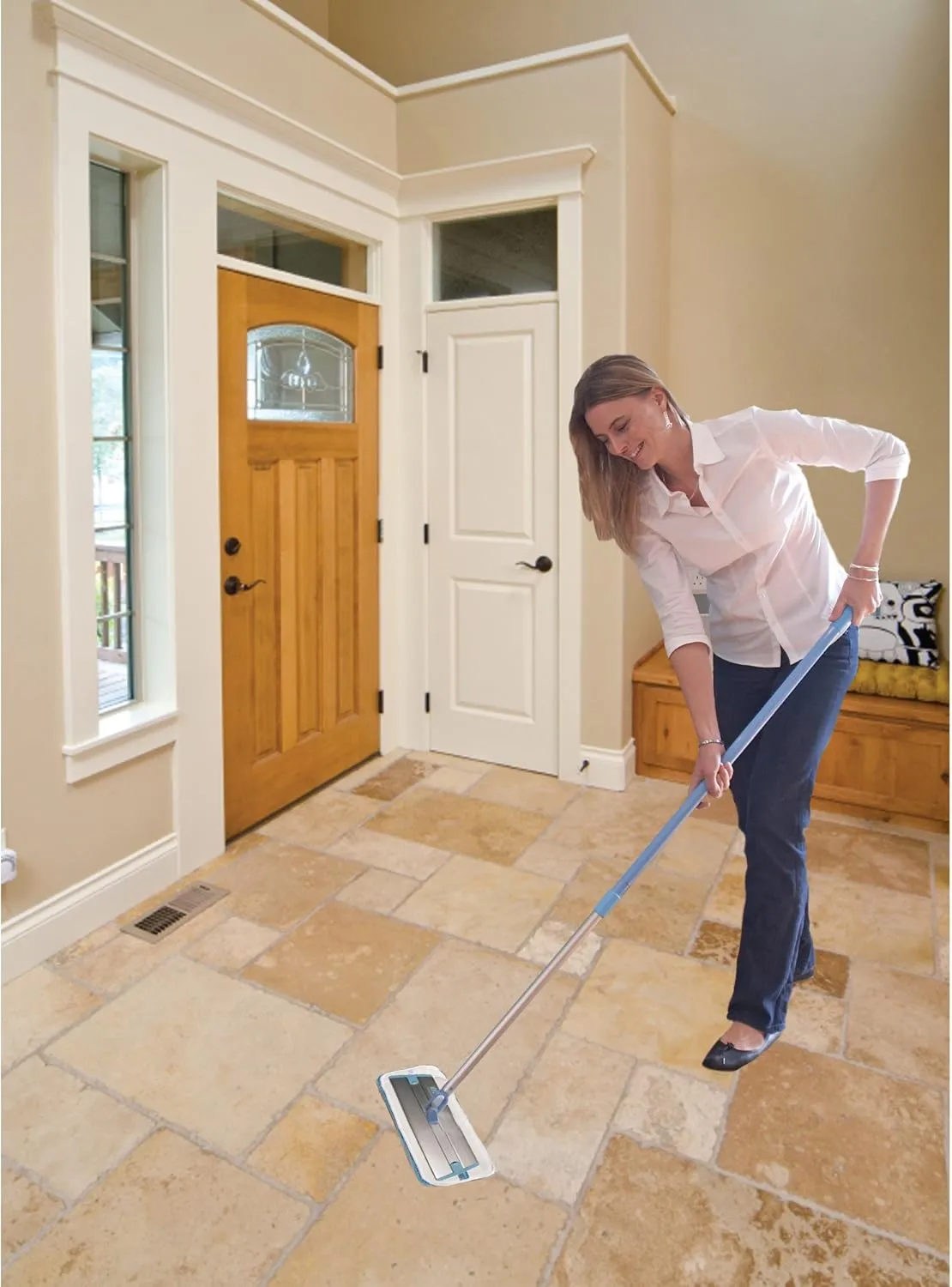 E-Cloth Deep Clean Mop, Microfiber Mop, Perfect Floor Cleaner for Hardwood, Laminate, Tile and Stone Flooring, Washable and Reusable, 100 Wash Promise