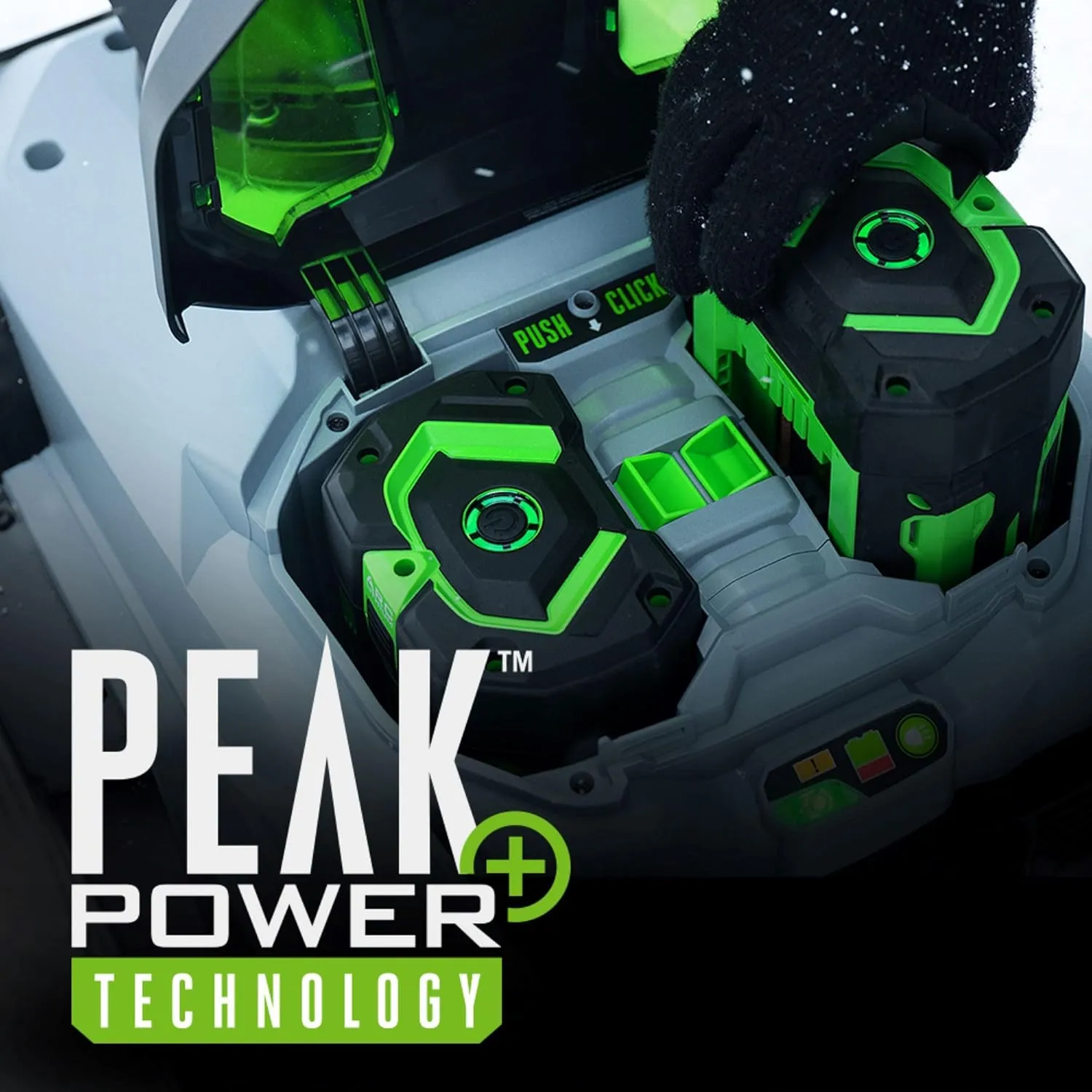 EGO POWER  21" Electric Snow Blower, Cordless Steel Auger, Includes (2) 56V 7.5Ah Batteries and Dual Port Charger - SNT2114