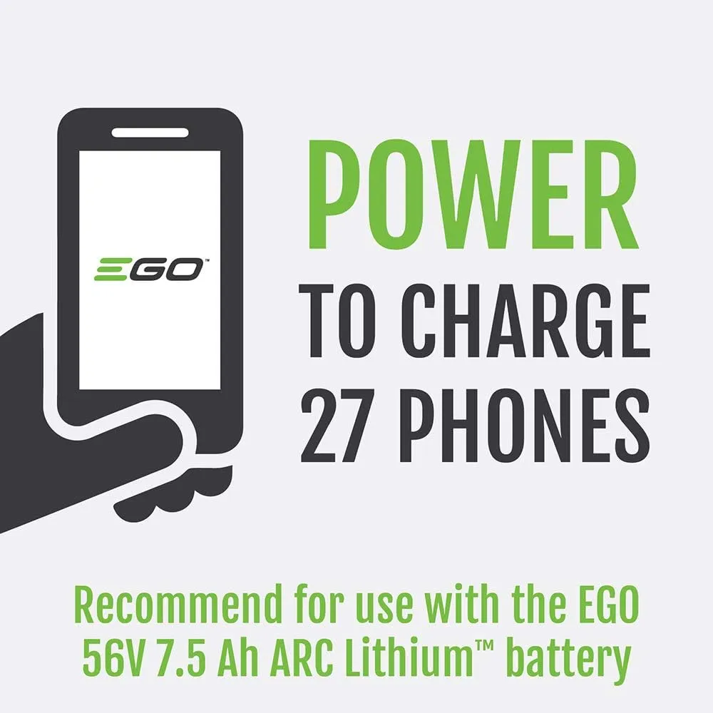 EGO POWER  Portable Inverter, 150W, Power Inverter Generator, Quiet, Battery and Charger Not Included - PAD1500