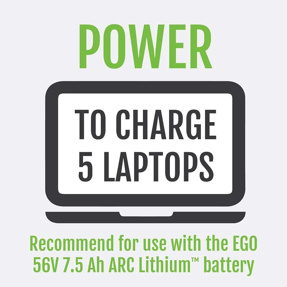 EGO POWER  Portable Inverter, 150W, Power Inverter Generator, Quiet, Battery and Charger Not Included - PAD1500