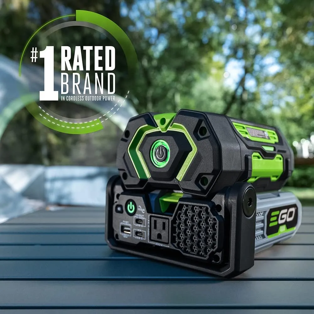 EGO POWER  Portable Inverter, 400W, Power Inverter Generator, Quiet. Battery and Charger Not Included - PAD5000