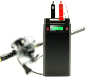 Electric Reel Battery. 14.8V 20000 mAh. Stable Power Output. Aluminum Alloy Rust-Proof Casing. Compatible with Daiwa and Shimano Electric Fishing Reels