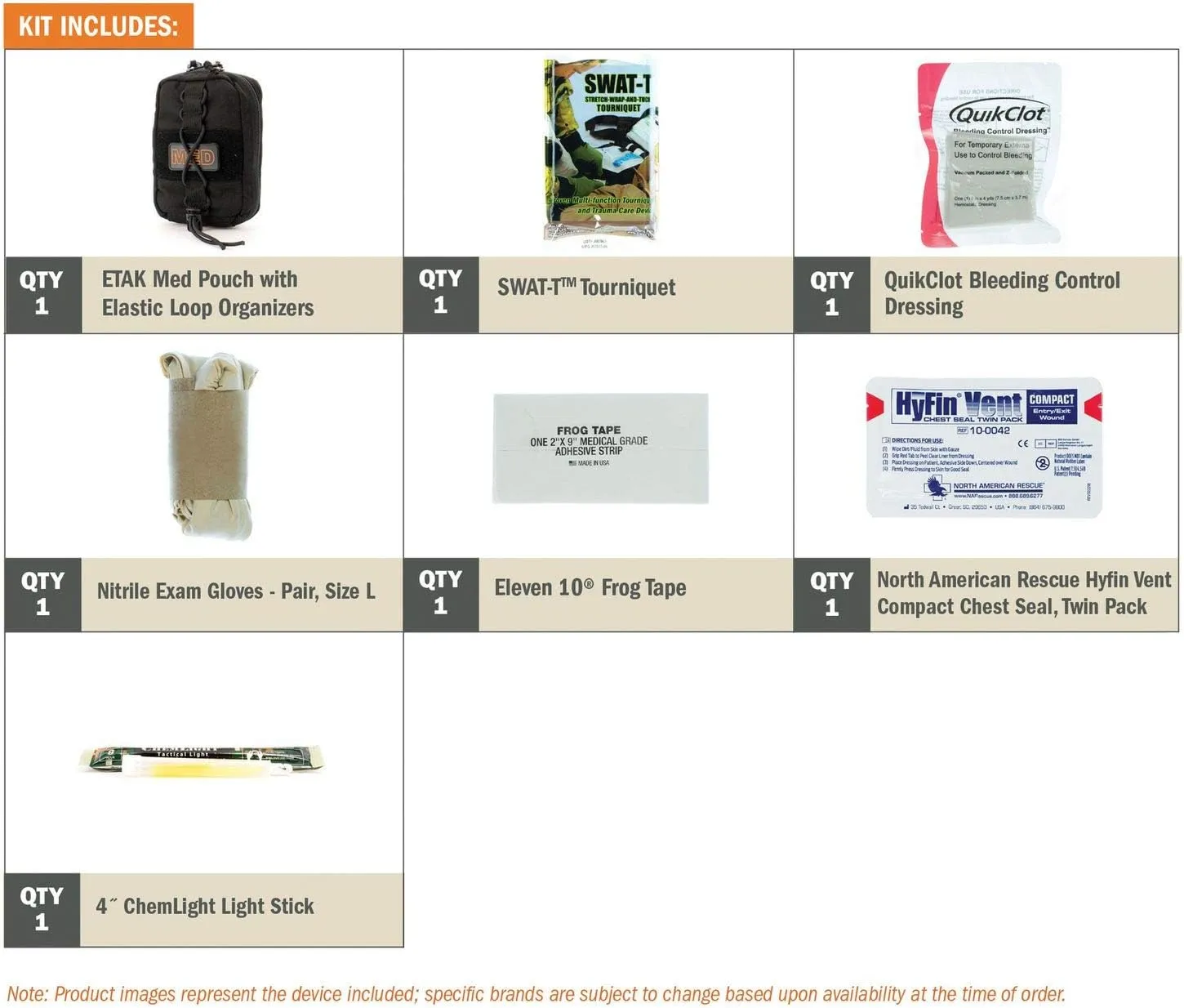 Eleven 10 ETAK (Enhanced Trauma Aid Kit) MOLLE Attachment, Multicam, Full Medical Kit