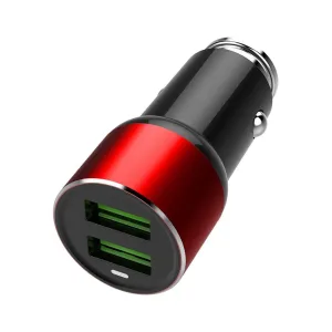 EMY MY119 (Auto-ID) Premium Quality DUAL USB Port 3.6A Car Quick Charger 35% Faster With Android Cable