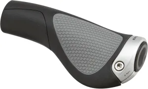 Ergon GP1 Mountain Bike Grips, Black/Gray, Rubber