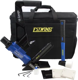 Estwing EF18GLCN Pneumatic 18-Gauge 1-3/4" L-Cleat Flooring Nailer Ergonomic and Lightweight Nail Gun with No-Mar Baseplates for Tongue and Groove, Hardwood, Bamboo, and Engineered Flooring