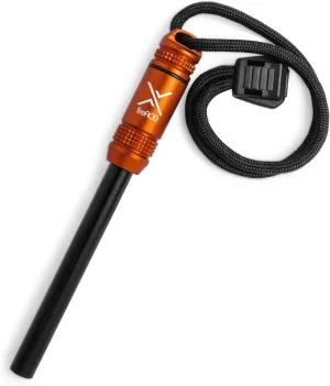 Exotac fireROD Ferrocerium Firestarter with Replaceable 5/16 in. Diameter Waterproof Ferro Rod Striker and Tinder Capsule Compartment with Included quickLIGHT Tabs, Works with Most Bushcrafting Knives