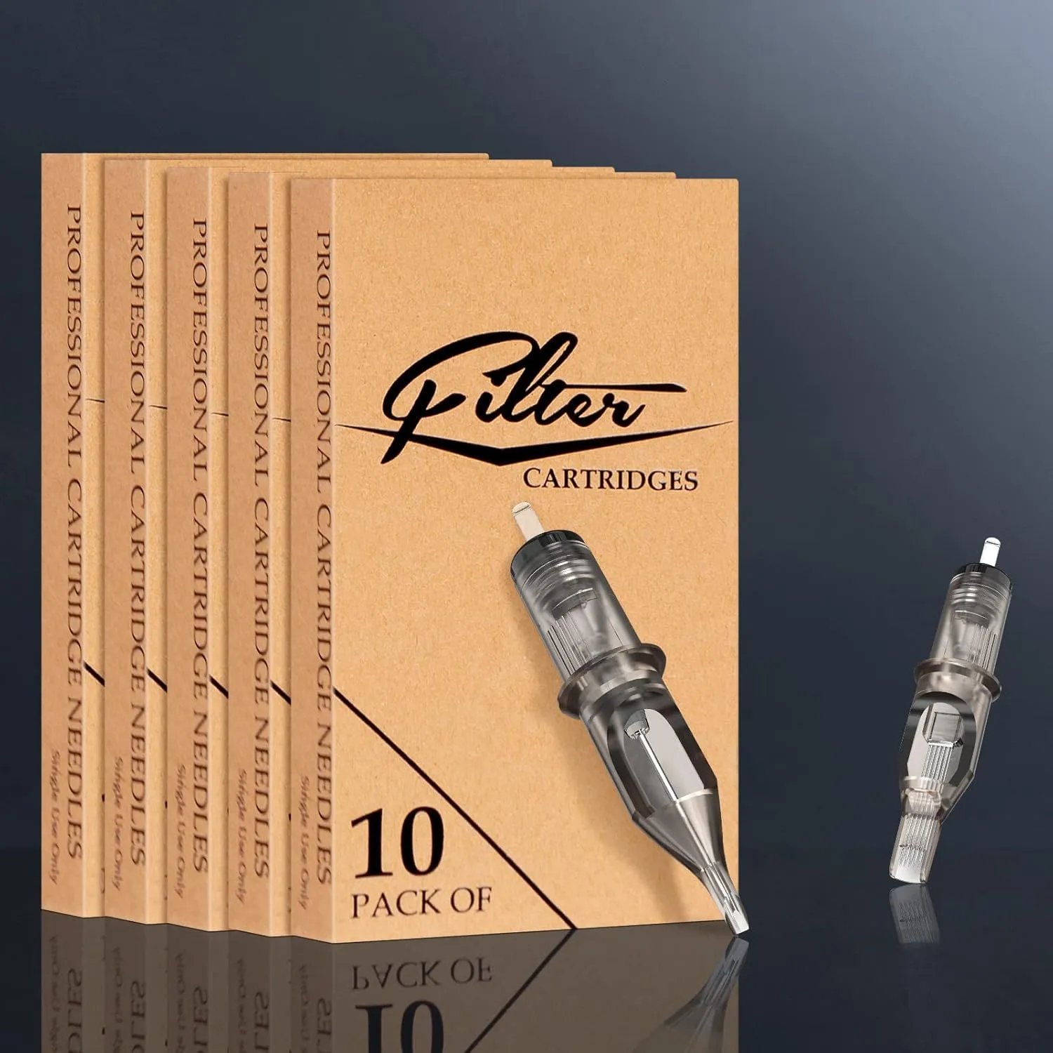 EZ Tattoo Cartridge Needles Assorted 50Pcs #10 Bugpin Curved Magnum 7RM 9RM 11RM 13RM 15RM Mixed for Rotary Tattoo Pen Machine Supply