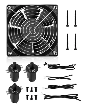Fan and Lid/Door Switch Replacement Kit Compatible with Masterbuilt Gravity Series 560 1050 800 Digital Charcoal Grill and Smoker Combo, Replace 9904190041, 9904190045
