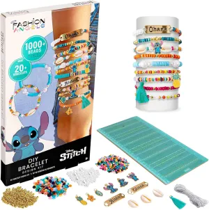 Fashion Angels Disney Stitch DIY Bracelet Making Kit, Includes 1,000  Shell Beads, Tassels, & More, Lilo & Stitch Collectable Jewelry for Kids, Teen Girls & Boys