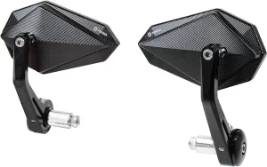 FENRIR CNC Aluminum Alloy Cafe Racer Black Motorcycle Bar End Mirrors Side 22MM 7/8" Inch Handlebar Mirror Universal Rear View For M8/M6 Standard Super Sport Naked Street Bike Cruiser Scooter Minimoto