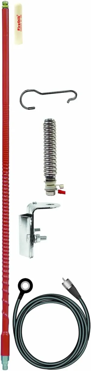 Firestik FG3648-R 3 Foot No-Ground Plane Cb Antenna Kit Red
