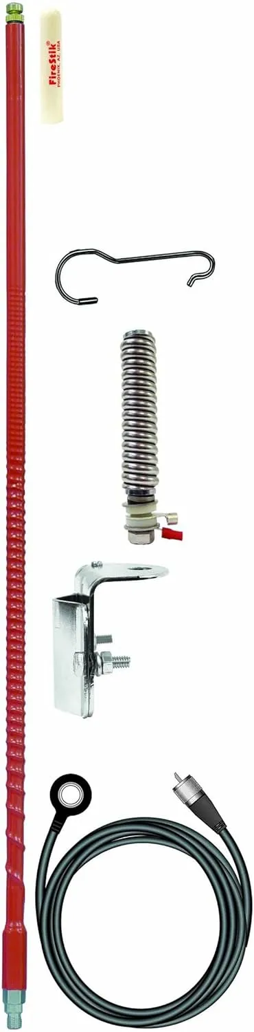 Firestik FG3648-R 3 Foot No-Ground Plane Cb Antenna Kit Red