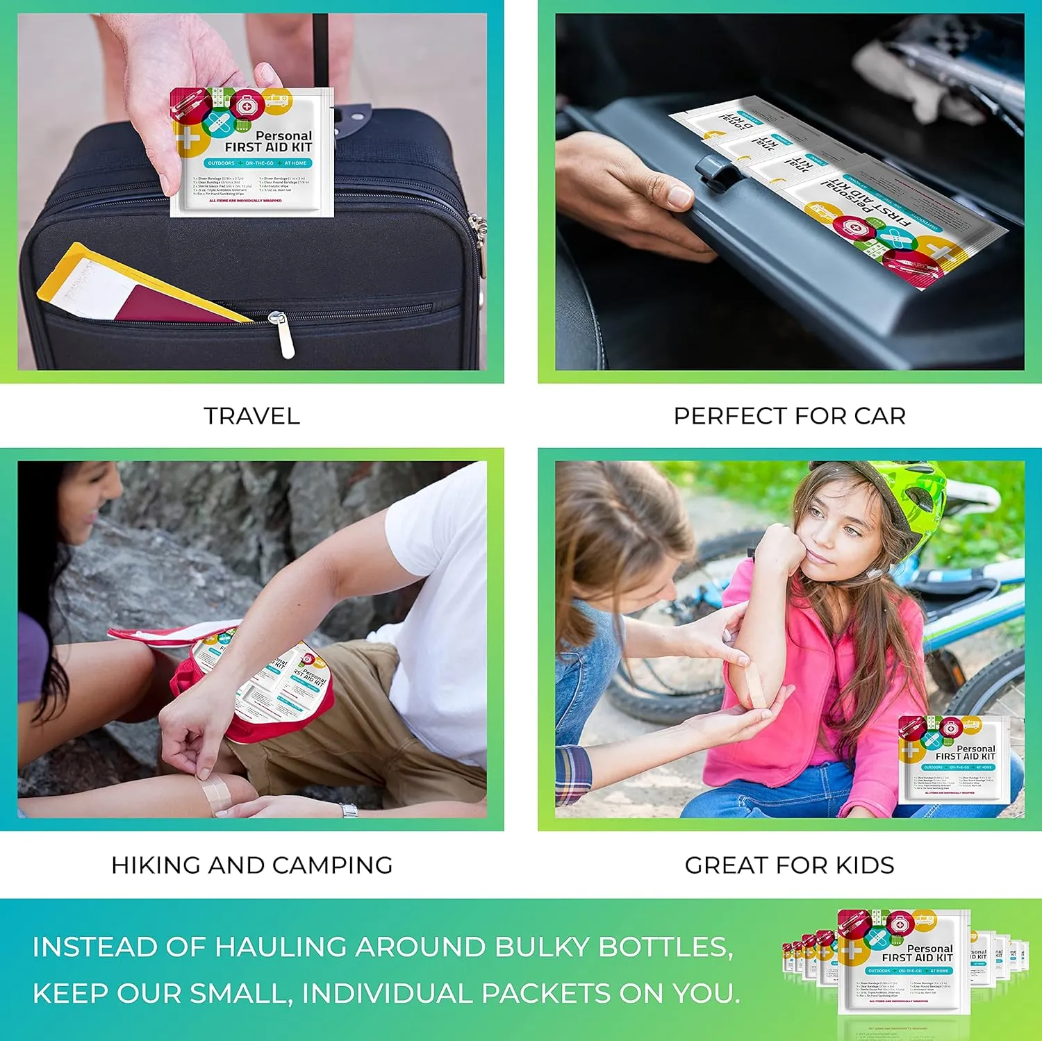 First Aid Emergency Medical Kit Mini and Travel Size - | Great for Kids, Schools, Business, Hiking, Camping | Wound Care Products (Abstract) (10)