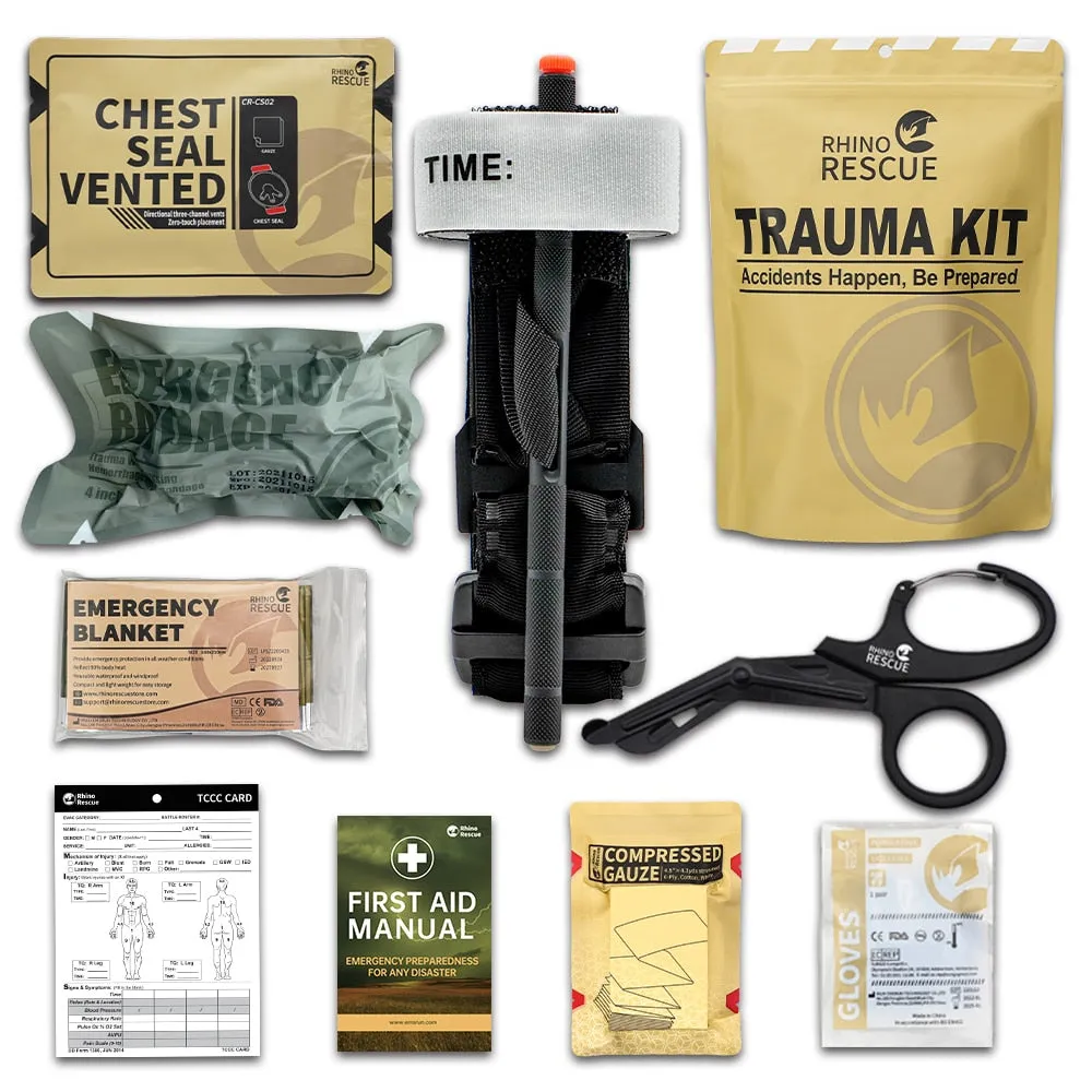 First Aid Kit 17pcs (Tactical Trauma Emergency Kit - Bleed IFAK Refill)