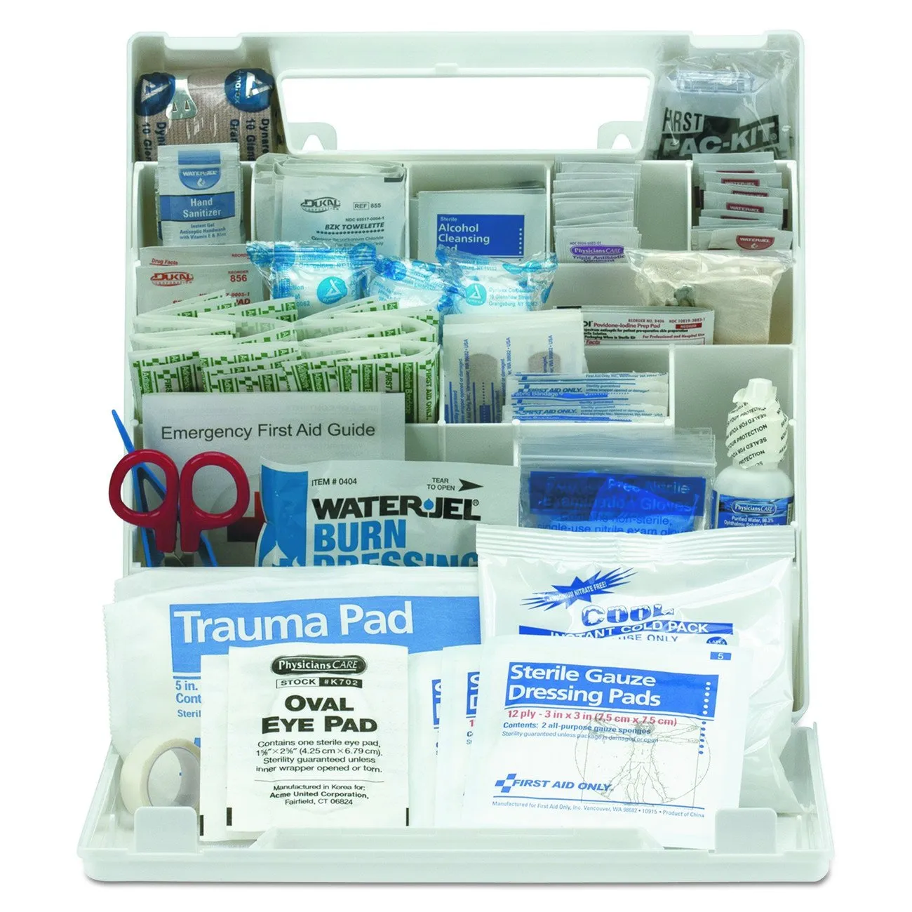First Aid Only 90639 ANSI A  2015 and OSHA Compliant First Aid Kit, 50-Person Emergency First Aid Kit for Business, Home, Car, and Worksites, 183 Pieces