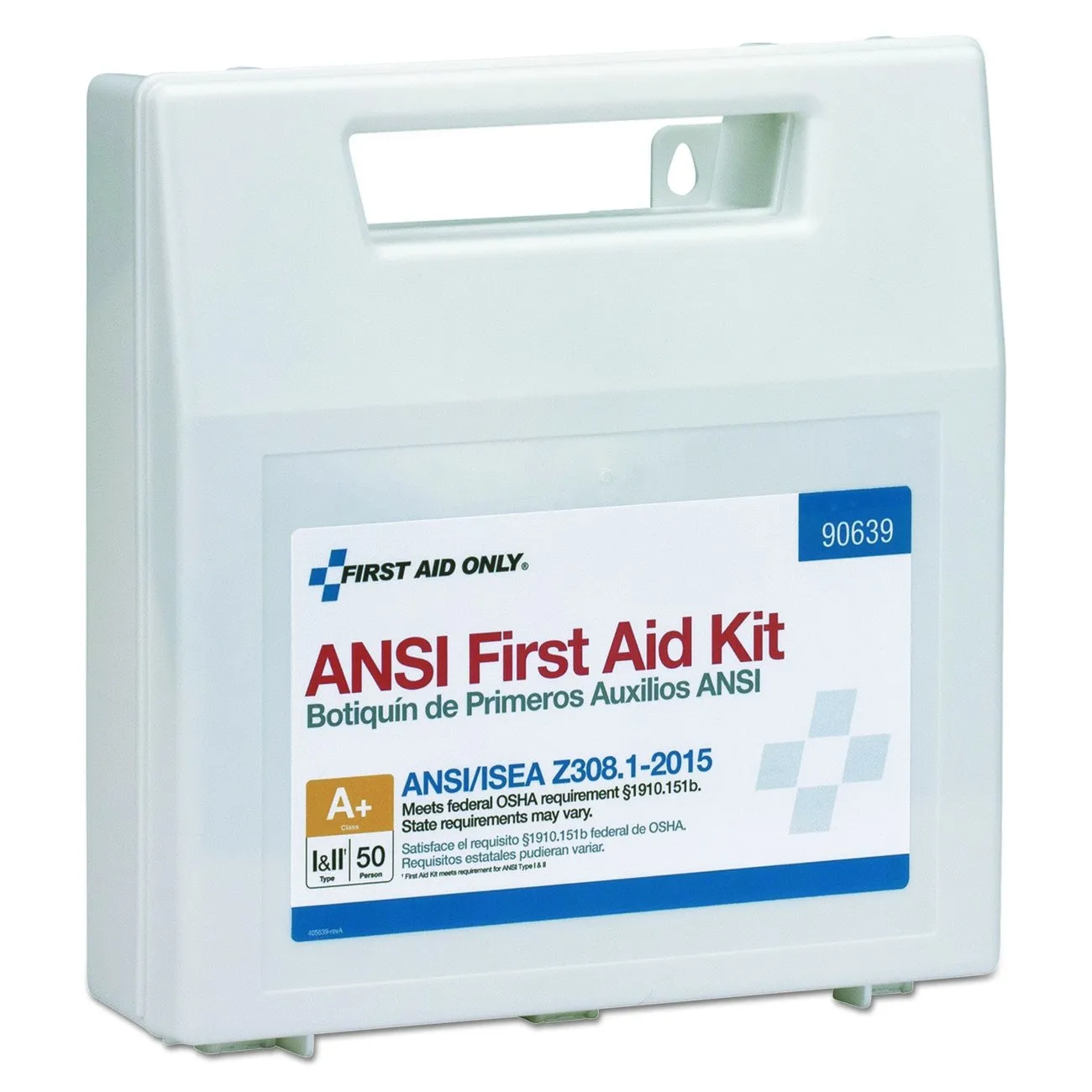 First Aid Only 90639 ANSI A  2015 and OSHA Compliant First Aid Kit, 50-Person Emergency First Aid Kit for Business, Home, Car, and Worksites, 183 Pieces